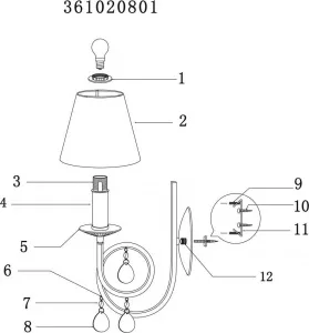 Настенный светильник MW-Light Каталина 361020801