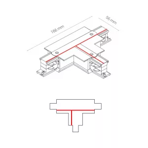 Коннектор для трехфазной трековой системы  T-образный правый 1 Nowodvorski Ctls Power White 8245