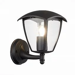 Светильник уличный настенный ST-Luce Черный/Черный, Прозрачный E27 1*40W SIVINO SL081.401.01