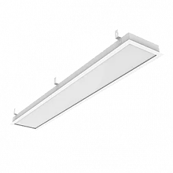 Светодиодный светильник "ВАРТОН" GR270/F 2.0 35 Вт 3000К с рассеивателем опал 1215*207*50мм с планками для подвеса IP40 c РАМКОЙ монтажный размер 1188х180мм