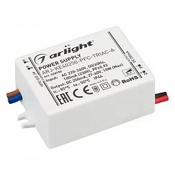 Блок питания ARJ-KE40250-PFC-TRIAC-A (10W, 250mA) (Arlight, IP44 Пластик, 5 лет)