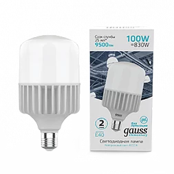 Лампа Gauss Elementary T160 100W 9500lm 4000K E40 LED 1/8