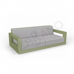 Диван Quarter lounge с подушками Olive green / Gray