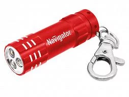 Фонарь Navigator 94 971 NPT-KC03-R-3LR44 брелок. алюм. 3LED, красный бл.