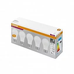 Лампочки светодиодные Osram Led Value Classic A125 15Вт 4000К Е27 /E27 груша матовая нейтральный белый свет набор 5 штук